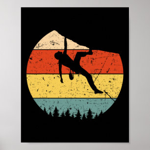 Cooles Klettergerüst Für Männer Frauen Bergsteiger Poster