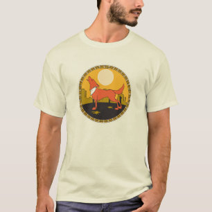 cooles Kojoten-Kreis-Design T-Shirt