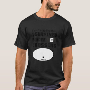 Cooles komisches Mexiko Überlebte Grenze T-Shirt