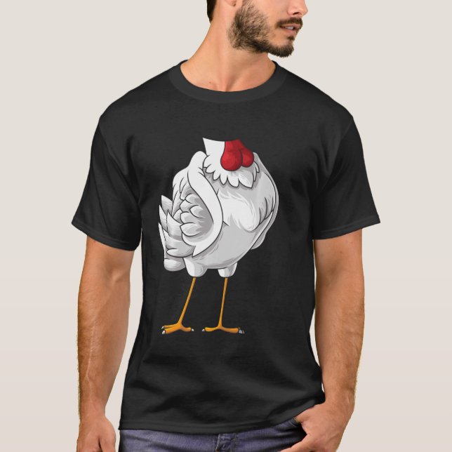 Cooles Kopfloses Hühnerhähnchen Halloween Kostüm F T-Shirt (Vorderseite)