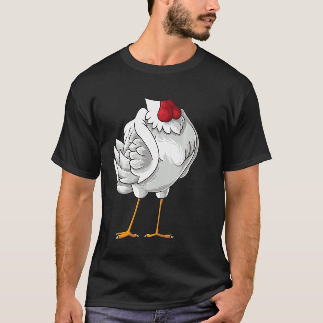 Cooles Kopfloses Hühnerhähnchen Halloween Kostüm F T-Shirt (Vorderseite)