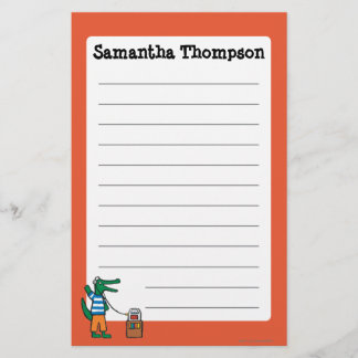 Cooles Krokodil hört Musik Briefpapier