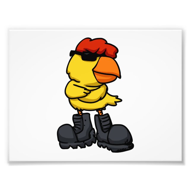 Cooles Küken mit Sonnenbrille | Farbe wählen Fotodruck (Vorne)