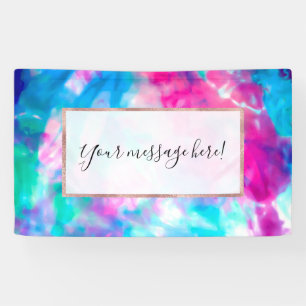 Cooles Künstlerisches Girl Lila Pink Blue Gefärbte Banner