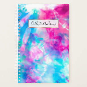Cooles Künstlerisches Girl Lila Pink Blue Gefärbte Planer