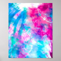 Cooles Künstlerisches Girl Lila Pink Blue Gefärbte