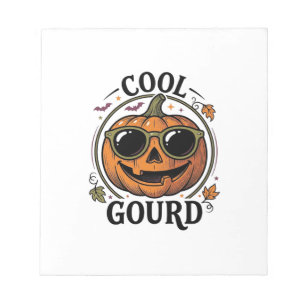Cooles Kürbis-Shirt Vintage Halloween-Sonnenbrille Notizblock