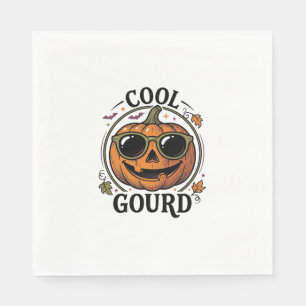 Cooles Kürbis-Shirt Vintage Halloween-Sonnenbrille Serviette