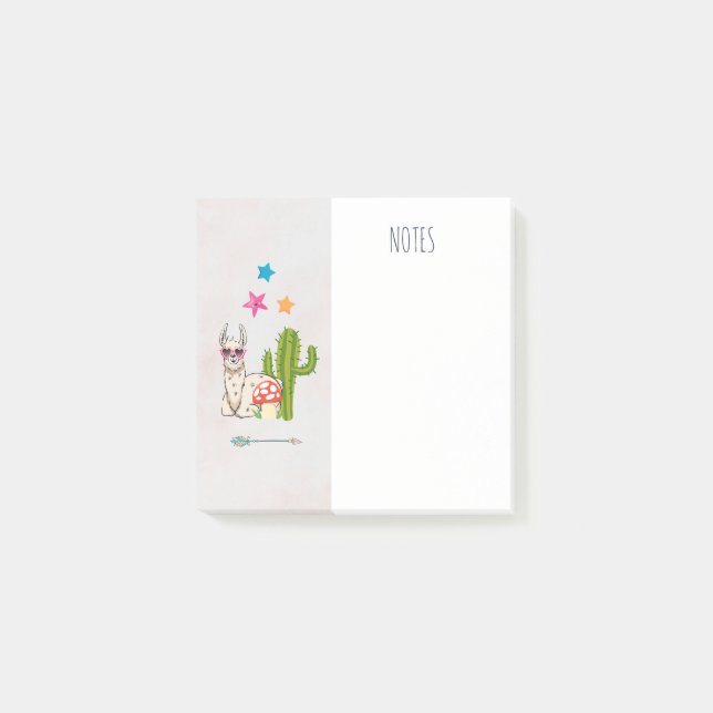 Cooles Lamm in Herz-Shaped-Sonnenbrille Post-it Klebezettel (Vorderseite)