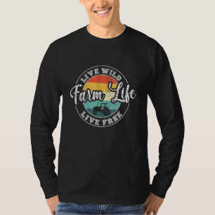 Cooles Landleben Wild lebender Bauer Traktor T-Shirt