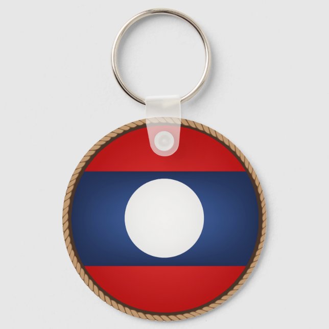 Cooles Laos-Flag-Siegel Schlüsselanhänger (Vorderseite)