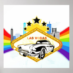 Cooles Las Vegas Vektorposter Poster