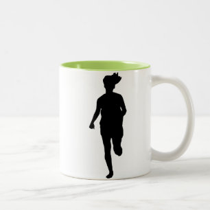 Cooles laufendes Mädchen Zweifarbige Tasse