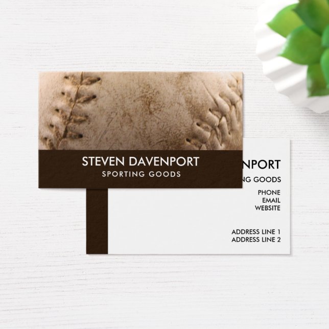 Cooles Leder Baseball alt & abgenutzt (Schreibtisch)