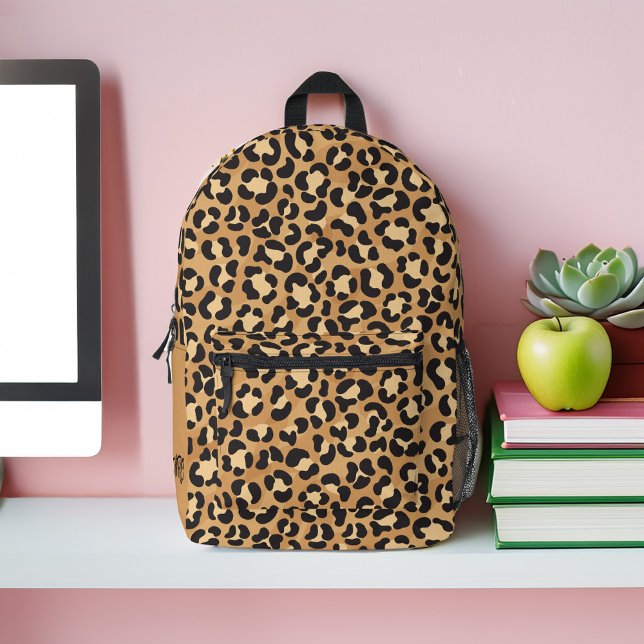 Cooles Leopard-Druckmuster Personalisiert Bedruckter Rucksack (Von Creator hochgeladen)