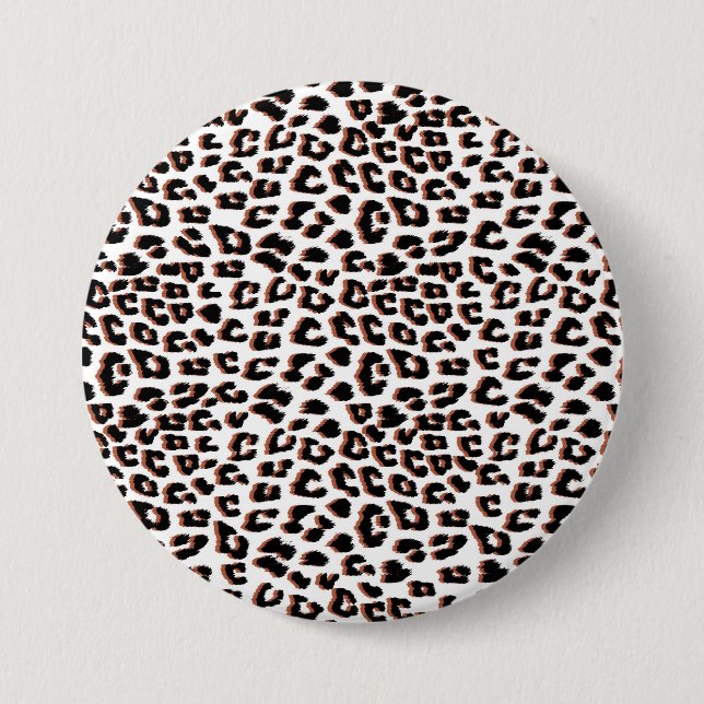 Cooles Leopard-Muster Button (Vorderseite)