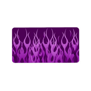 Cooles Lila Racing-Flammendesign Adressaufkleber