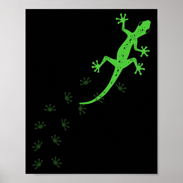 Cooles Lizard Design Männerweibchen Gecko Haustier Poster (Vorne)