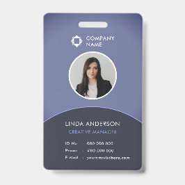 Cooles Logo des Unternehmens "Blue and Gray Employ Ausweis