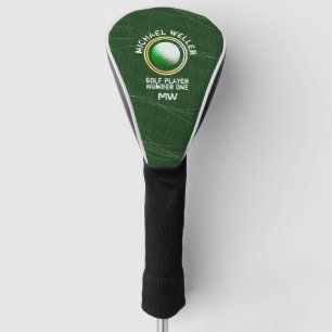 cooles Logo für Golfspieler auf Grün Golf Headcover