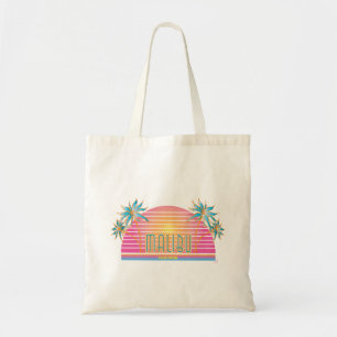 Cooles Logo von Malibu-CA-Sun Palm Trees Tragetasche
