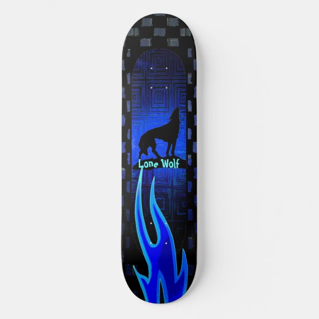 Cooles Lone Wolf Skateboard (Vorderseite)