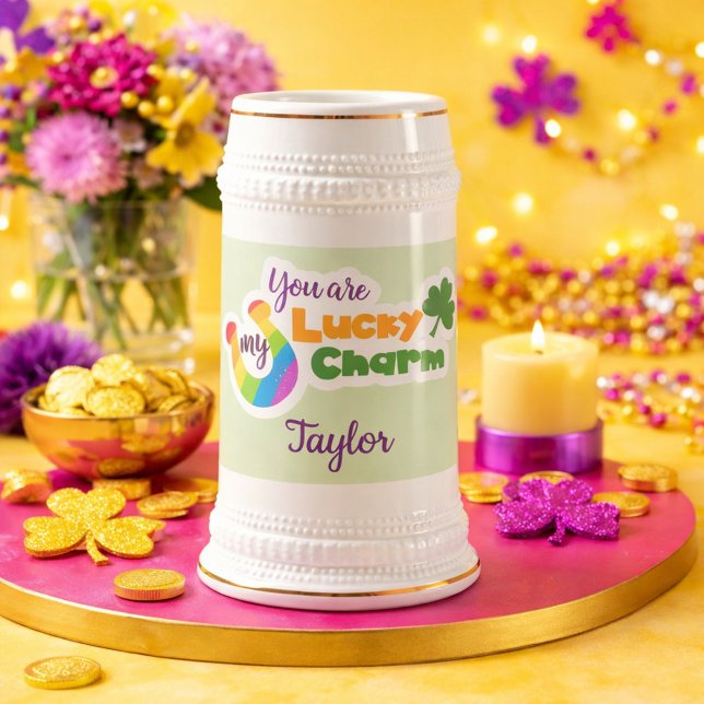 Cooles Lucky Horseshoe und Klee Bierglas (Von Creator hochgeladen)