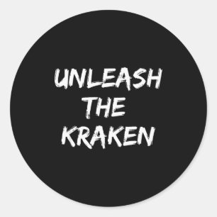Cooles Lustiges Unleahe Kraken Shirt Geschenk Männ Runder Aufkleber
