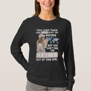 Cooles Mädchen aus der Stadt Reims Stolz Reims Mäd T-Shirt