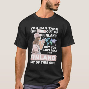 Cooles Mädchen aus Finnland, Proud Finland Girl T-Shirt