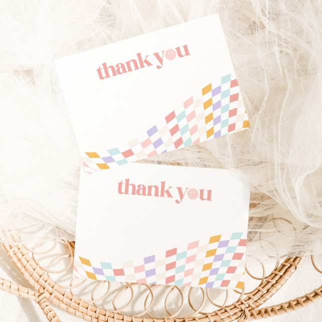 Cooles Mädchen zum ersten Geburtstag Dankeskarte (Von Creator hochgeladen)