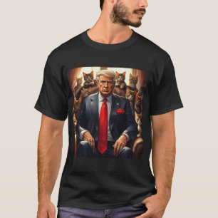 Cooles MAGA Cat TRUMP umgeben von KITTENS lustig T-Shirt