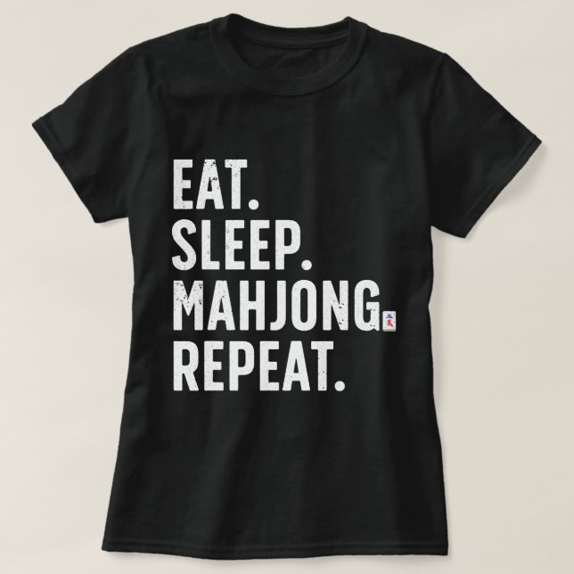 Cooles Mahjong Frauenstrategie Spielfeld Mahj T-Shirt (Design vorne)