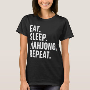 Cooles Mahjong Frauenstrategie Spielfeld Mahj T-Shirt