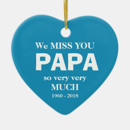 Cooles Mahnmal Personalisiert PAPA Feiertage Ornam Keramik Ornament