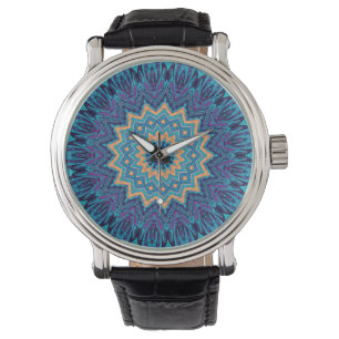 cooles Mandala-Teppichmuster Armbanduhr