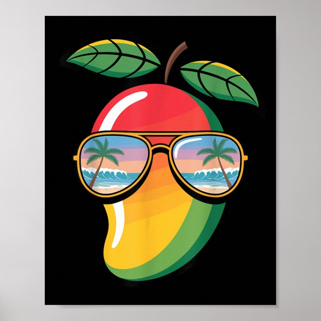 Cooles Mango-Kostüm für Männer Mango-Obst-Kostüm L Poster (Vorne)