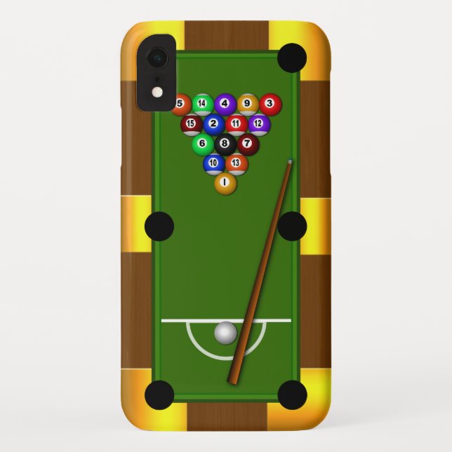 Cooles Mansardenschwimmbecken achter Billardstühle Case-Mate iPhone Hülle (Rückseite)