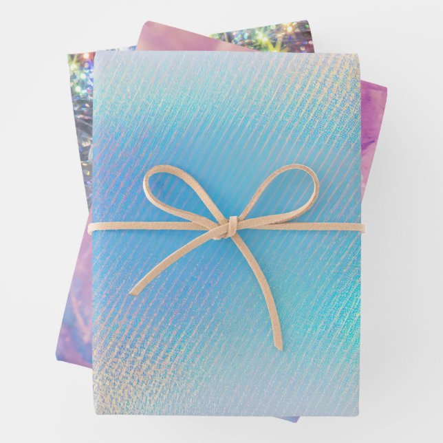 Cooles Meerglas und holografisches Glas Geschenkpapier Set (Beispiel)