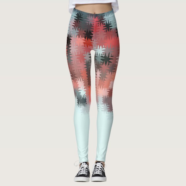 Cooles mehrfarbiges Muster Leggings (Vorderseite)