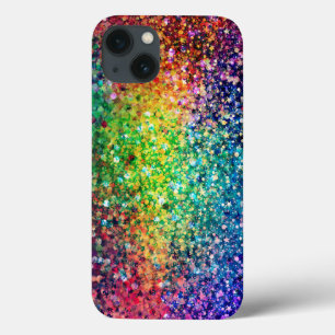 Cooles mehrfarbiges Retro-Glitzer & Glitzern Muste Case-Mate iPhone Hülle