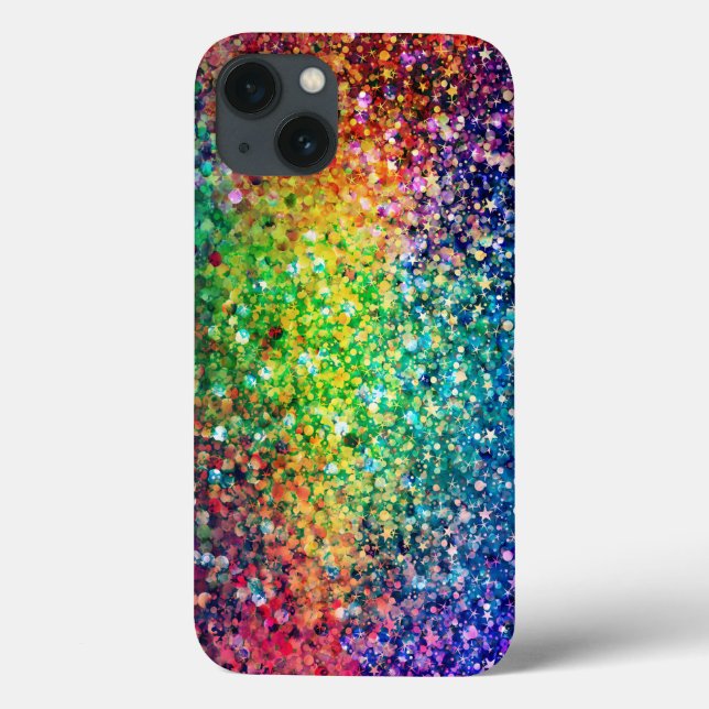Cooles mehrfarbiges Retro-Glitzer & Glitzern Muste Case-Mate iPhone Hülle (Rückseite)