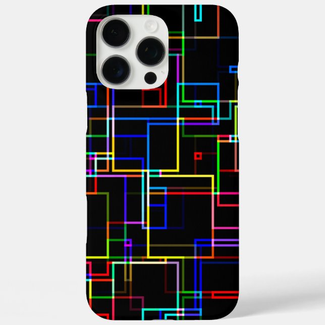 Cooles mehrfarbiges Streifenmuster Case-Mate iPhone Hülle (Rückseite)