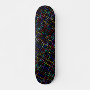 COOLES mehrfarbiges Streifenmuster Skateboard