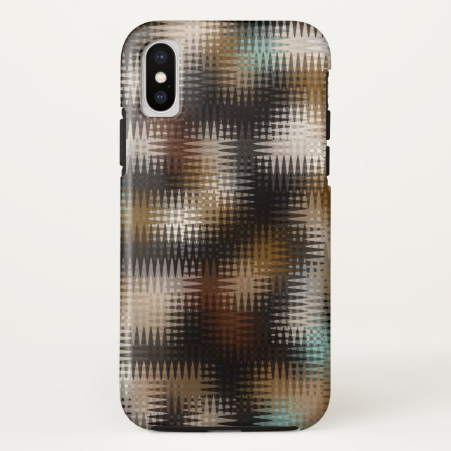 Cooles mehrfarbiges Wavy Zigzag-Muster Case-Mate iPhone Hülle (Rückseite)