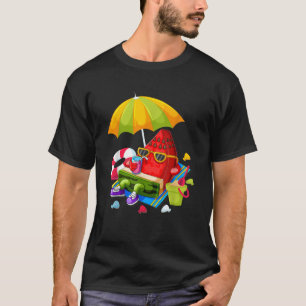 Cooles Melon Sommerfrüchte Sonnenbrille auf dem Wa T-Shirt
