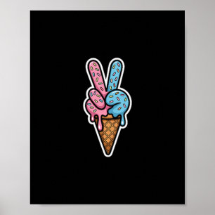 Cooles Meme Six Seven 67 Eiscreme Sport Drip  Poster