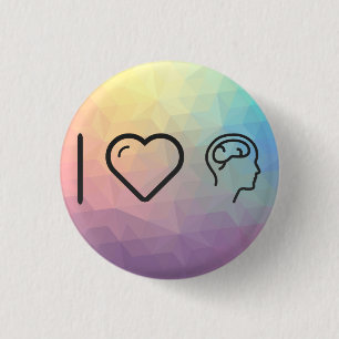 Cooles menschliches Gehirn Button