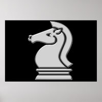 Cooles Metallisches Schachspielpferd