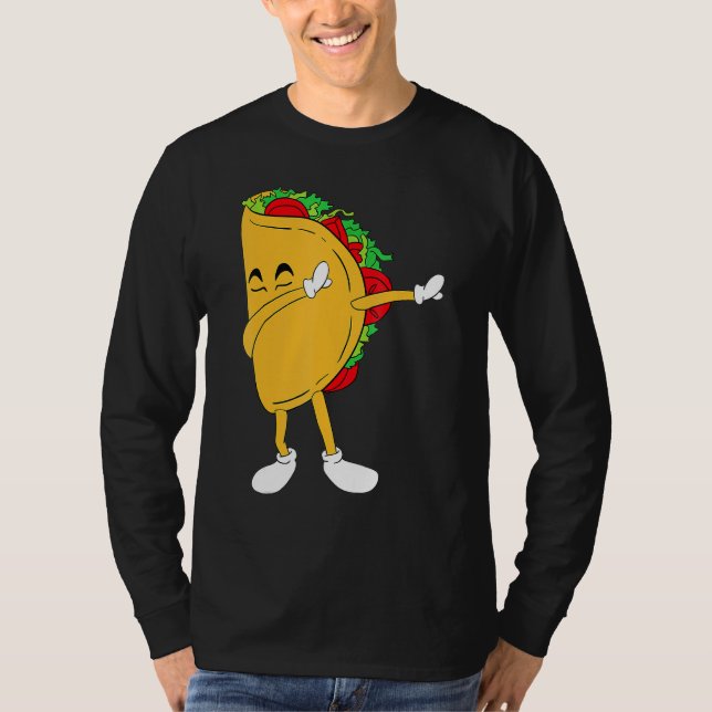 Cooles Mexiko Dabbing Taco Funny mexikanisches Ess T-Shirt (Vorderseite)